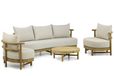 Santika Furniture Santika Kayu stoel-bank loungeset 4-delig