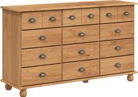 vidaXL Ladekast ASKIM Bruin Massief Grenenhout 79 x 40 x 133,5 cm