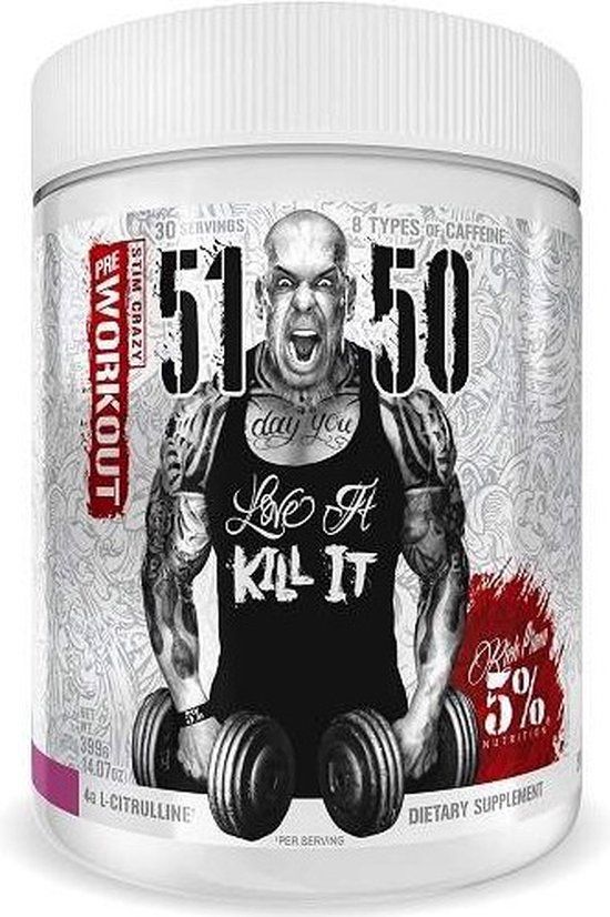 5% Nutrition Rich Piana 5150 Pre Workout - Legendary Series - Wild Berry - 375g