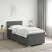 vidaXL Boxspringbed met matras, donkergrijs, 90 x 190 cm, gestoffeerd