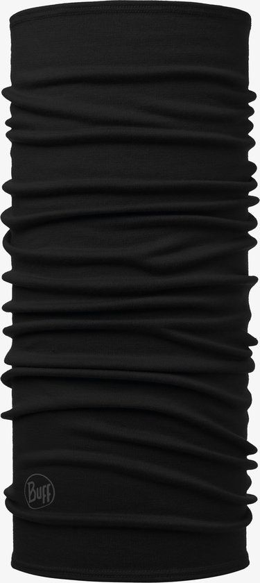 BUFF Merino Midweight Nekwarmer - Solid Black - Unisex - One Size