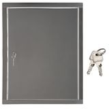 KOTARBAU® Inspectieklep, Inspectiedeur, Roestvrij Staal, 20x30 cm, Zilver, Toegangspaneel, Inspectieluik met Slot, en 2 Sleutels, Revisiedeur, voor Binnen en Buiten