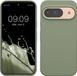 kwmobile hoesje geschikt voor Google Pixel 9 / Pixel 9 Pro case - Siliconen telefoonhoesje - Telefoon beschermhoes - Smartphone cover in grijsgroen
