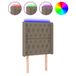 VidaXL Hoofdeind & Voeteind Taupe met LED Strip
