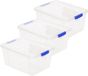 Plasticforte Opslagbakken met deksel - 6 stuks - 16 liter - Transparant