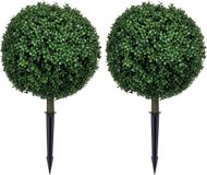 Merkloos Set van 2 Kunst Buxusbollen 70 cm UV-bestendig voor Binnen en Buiten