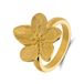 Lucardi Dames Stainless steel goldplated ring bloem - Ring - Staal - Goudkleurig - 19 / 60 mm