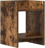 vidaXL Plantenstandaard gerookt eiken 30 x 30 x 40 cm bewerkt hout