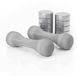 Relaxdays Dumbbells verstelbaar - set van 2 - 1, 1,5, 2 kg - grijs