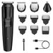 Tondeuse à barbe - Trimmer - Lames céramique-titane - Rechargeable par USB - Pour hommes, barbe et nez