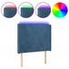 VidaXL Hoofdbord met LED Donkerblauw Polyester/Hout 930 mm