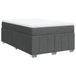 vidaXL Boxspring met matras, stof, donkergrijs, 140x190 cm