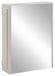 3xE living Armoire de toilette miroir, cachemire, 66,4 cm, modèle Classic | Murale, 1 porte miroir, 2 étagères, fermeture amortie, sans poignée, 2 panneaux MDF, 66,4 x 14 x 57 cm