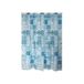 MSV 143125 douchegordijn Ring Polyester Blauw, Wit