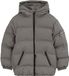 WE Fashion Jongens gewatteerde jas met capuchon - Grijs - Maat 110/116