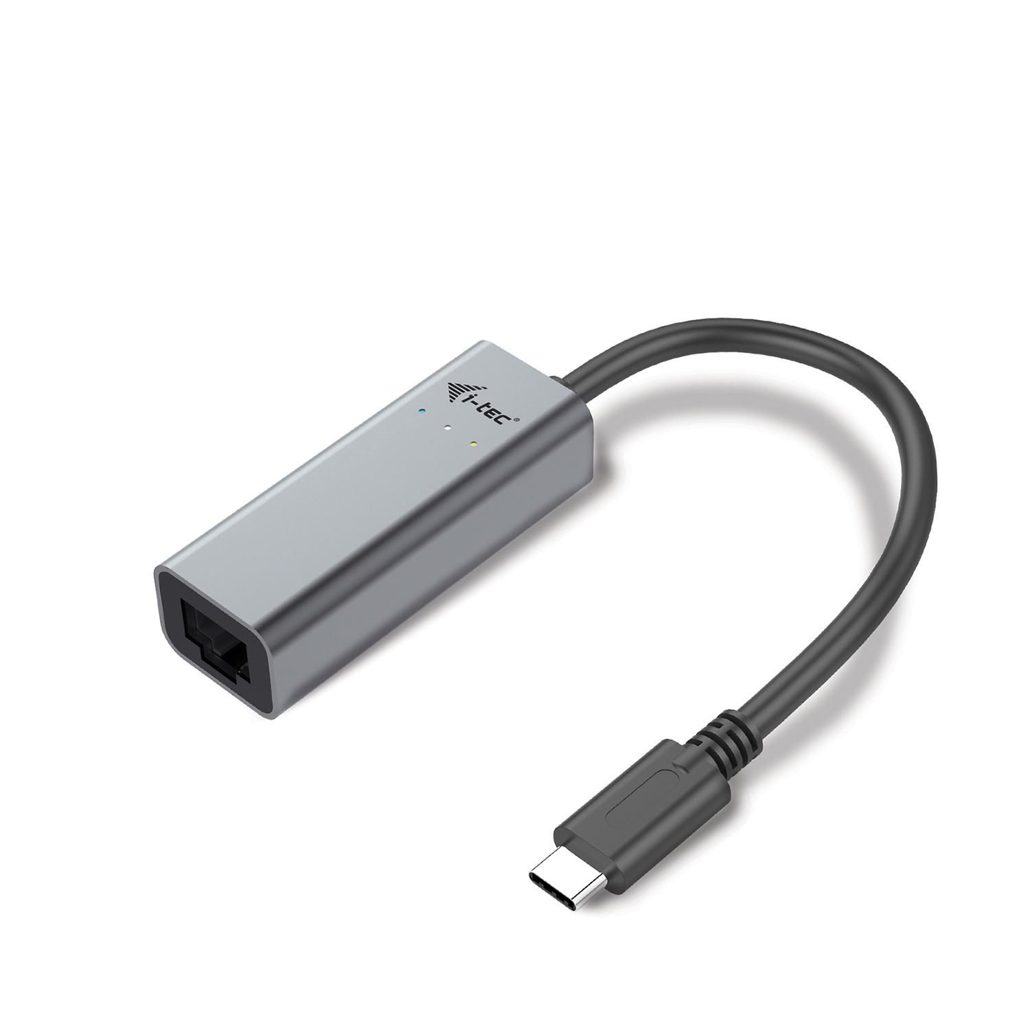 i-Tec USB-C Metal Gigabit Ethernet Adapter - Black