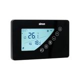 Simon Digitale thermostaat, programmeerbaar, wekelijks, energiebesparende en comfortmodi, compatibel met verwarming en airconditioning, lcd-display met achtergrondverlichting, oppervlaktemontage