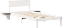 vidaXL Bedframe met hoofdeinde Wit 80 x 200 cm Massief grenenhout