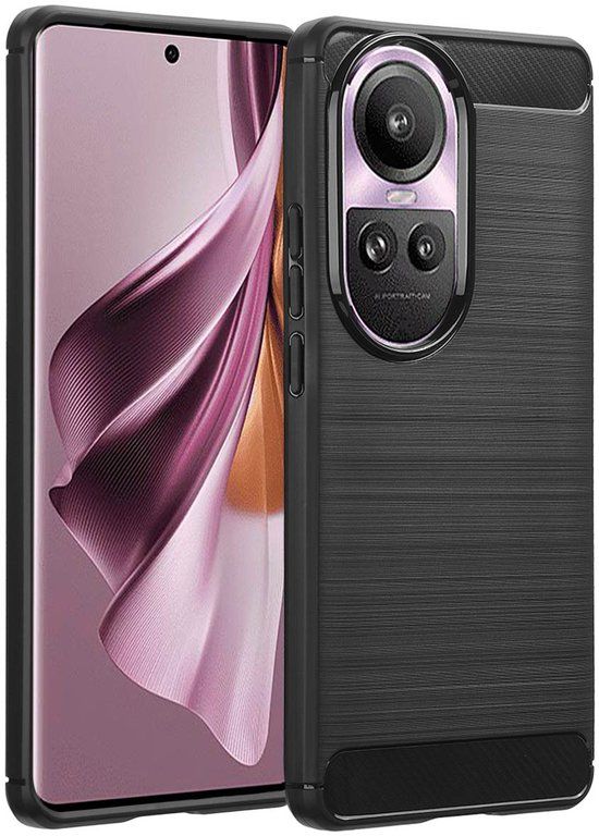 imoshion Brushed Backcover voor de Oppo Reno 10 / 10 Pro - Zwart