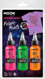 Moon Glow Kledingverf Neon Uv 30 Ml 3 Stuks Roze/groen/oranje