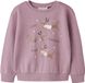 NAME IT NMFVASACHA LS NREG SWEAT UNB Meisjes Sweater Lange Mouw Katoen Lilas Printopdruk Ronde Hals Regular Fit Casual 122/128