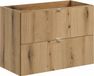 Coast Chêne Meuble sous-lavabo 80 cm Largeur 2 Tiroirs Fermeture douce