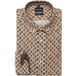 OLYMP Casual Regular Fit Overhemd bruin, Bedrukt