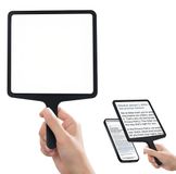 Loupe 5x/30x, pliable, rectangulaire, pour la lecture de pages entières