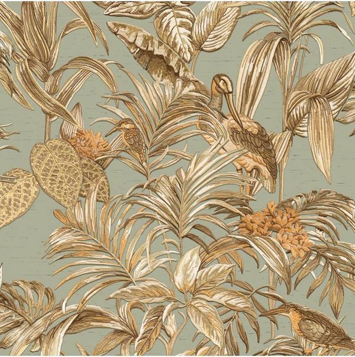 Dutch Wallcoverings Wallstitch bird of paradise teal DE120017