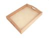 Dienblad Icecat Dienblad van balsahout met glas, 40 x 30 x 4 cm