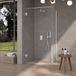 FortiFura Galeria Douchecabine - 100x100x200cm - Vierkant - Helder Veiligheidsglas - Geborsteld RVS PVD