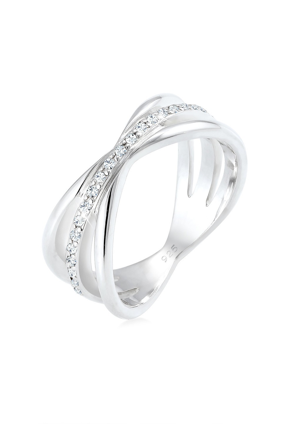 Elli PREMIUM Elli PREMIUM Elli PREMIUM Ring Dames Ring met Kristallen in 925 Sterling Zilver Rose Goud Plated Ringen