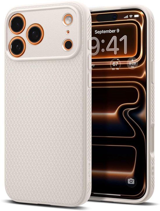 Spigen Liquid Air Hoesje Geschikt voor Apple iPhone 17 Pro - Back Cover Flexibel TPU Titanium