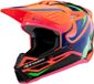 Alpinestars S-M3 Youth Deegan Orange Fluo Purple Pink Fluo Offroad Helmet - Size L