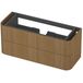 INK - Meuble bas arrondi placage 2 tiroirs fermeture douce pour poignées - 1200x450x520 mm - placage clair
