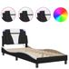 VidaXL Bedframe "Viana" met LED, zonder matras, zwart en wit, 140x190 cm