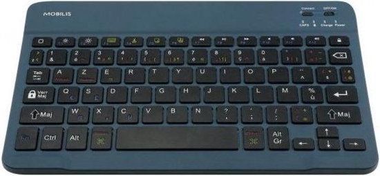 Mobilis 001284 Toetsenbord voor mobiel apparaat Blauw Bluetooth AZERTY Frans