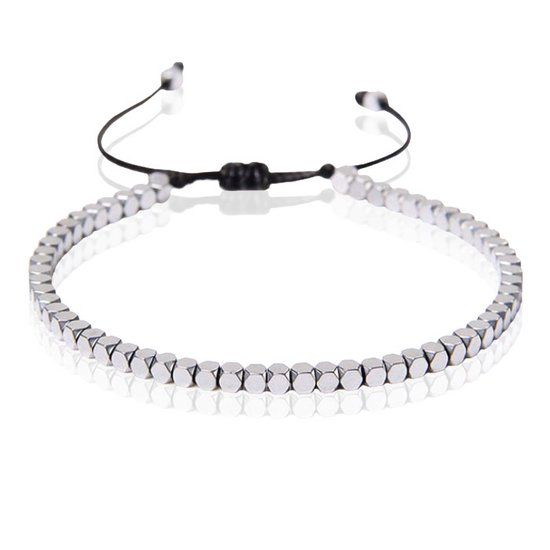 LGT JWLS Dames Armband - 4mm Cube Zilver