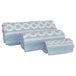 Set Diamond Badhanddoeken Set van 3, Badstof, 450 g/m², 50 x 30 cm, 100 x 50 cm, Middenblauw