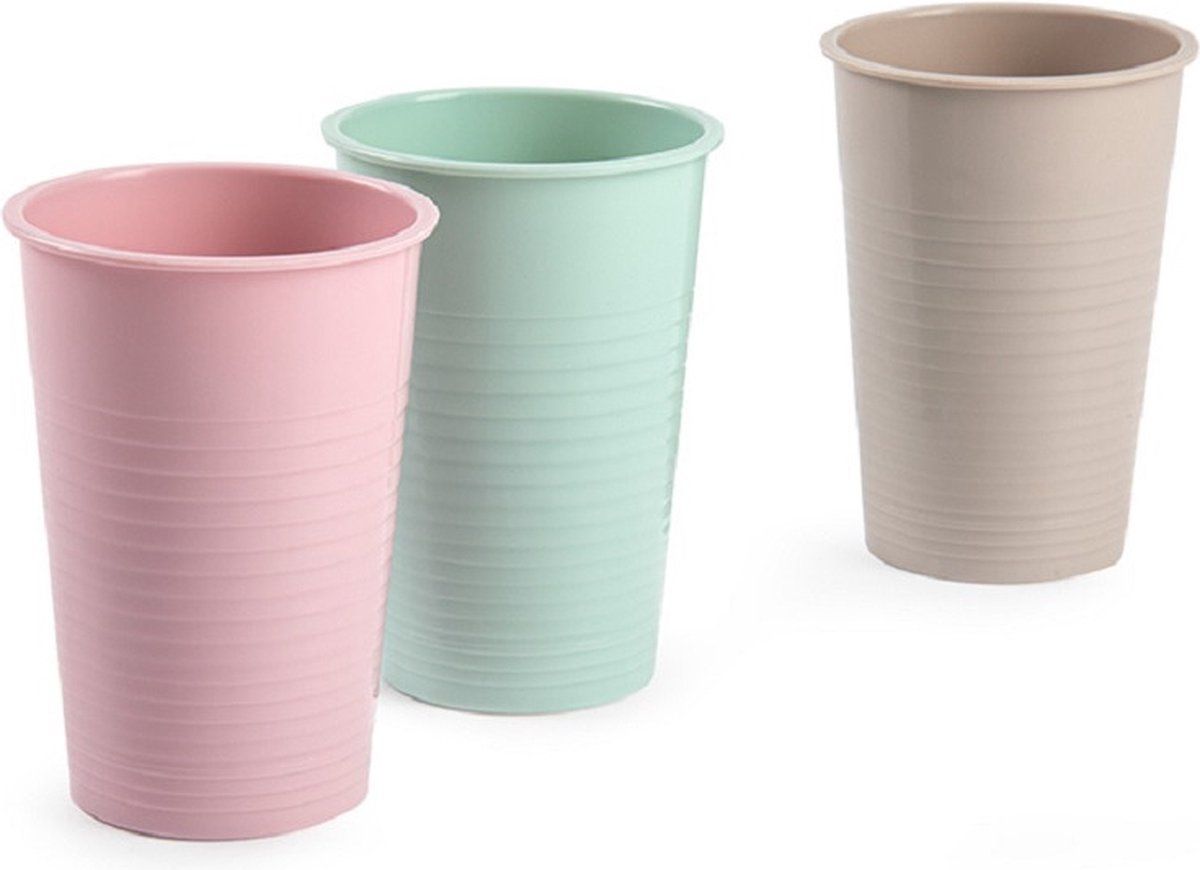 Forte Plastics Drinkglazen/limonadeglazen gekleurd 200 ml - 24 stuks