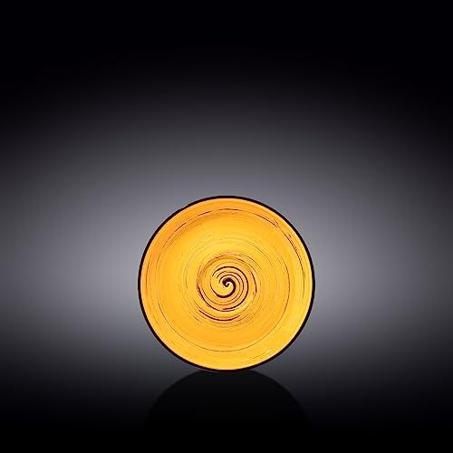 Wilmax WL-669434/B Porseleinen schoteltje - geel - 12 cm