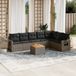 Maison Exclusive - Ensemble de meubles de jardin 8 pièces avec canapé et coussins, gris, en polyrotin