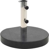 vidaXL Parasolvoet rond 28,5 kg graniet zwart