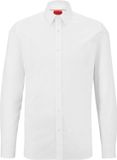 Hugo Boss HUGO Elisha slim fit overhemd - popeline - wit - Strijkvriendelijk - Boordmaat: 41
