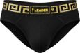 Merkloos / Sans marque LEADER Invictus Brief Black-Gold - MAAT XL - Heren Ondergoed - Slip voor Man - Mannen Brief