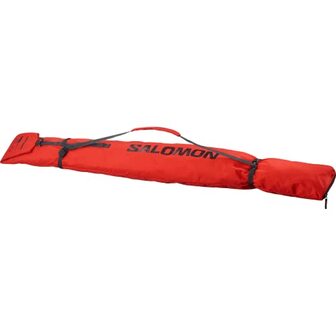 Salomon Originele 1 paar uniseks skisack met verstelbaar design en voor duurzame prestaties en eenvoudige opslag, compatibel met ski's 160-210 cm lang, Fiery Red
