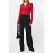 French Connection Cosysoft Btn Dwn Lng Slv Top Mars Red Taille: M