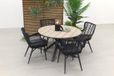 Garden Impressions Jasmine Black / GI Edison 122 cm Round Garden Set - Anthracite