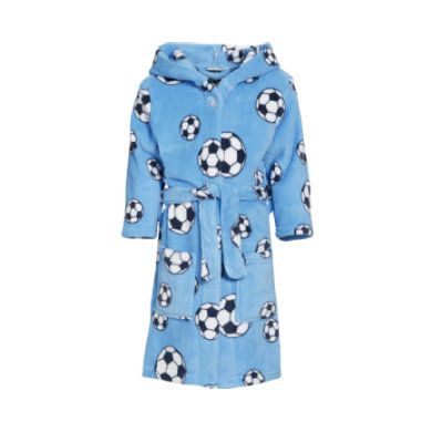 Playshoes Fleece badjas voetbal blauw - 4010952336771