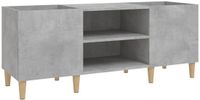 vidaXL Armoire pour disques 121x38x48 cm bois de mélaminé gris béton